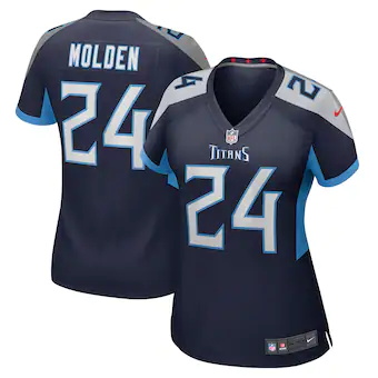 womens nike elijah molden navy tennessee titans game jersey